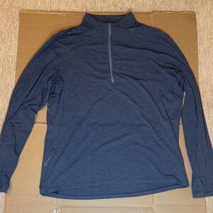 lululemon athletica Heathered Blue Zip-Up Pullover